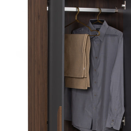 Rich Open Door Wardrobe - Walnut