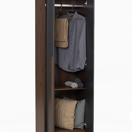 Rich Open Door Wardrobe - Walnut