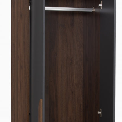 Rich Open Door Wardrobe - Walnut