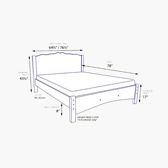 Cornell Wooden Bedframe