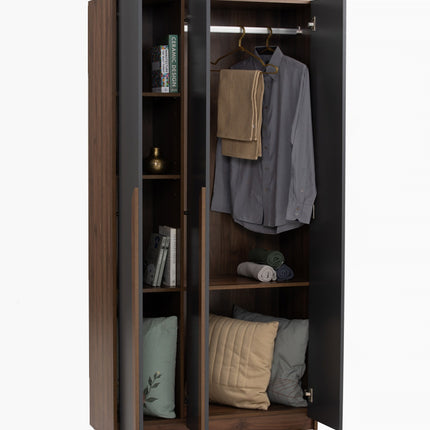 Enrich Open Door Wardrobe-Walnut