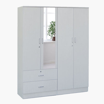 Cancin Open Door Wardrobe with Mirror
