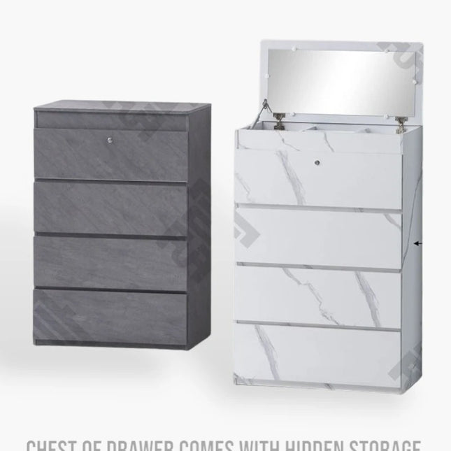 Uhani Chest of Drawer with Mirror and Hidden Storage - Promo