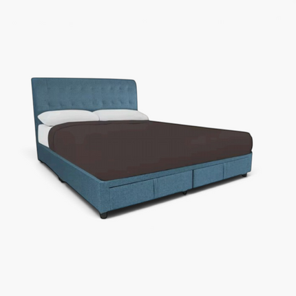 Bentar Fabric Bedframe with Drawer
