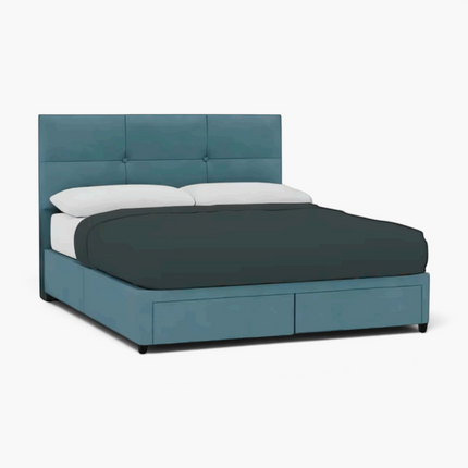 Denla Faux Leather Bedframe with Drawer