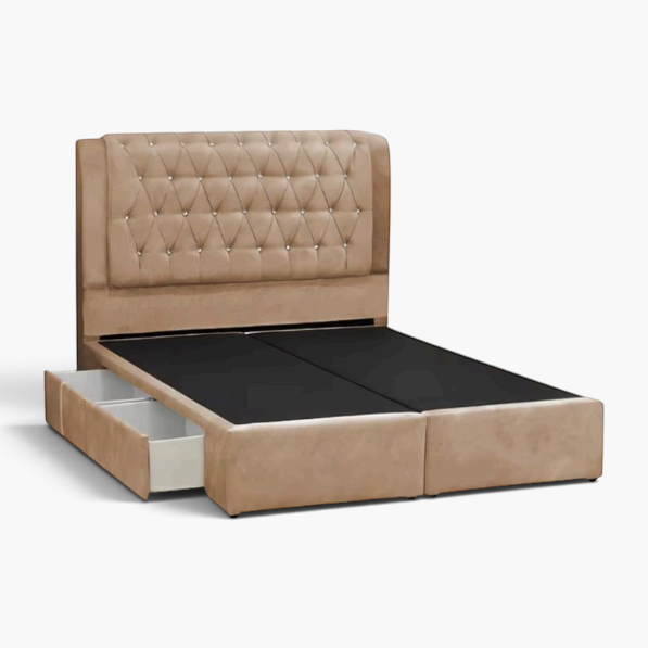 Ishan Fabric Bedframe with Drawer
