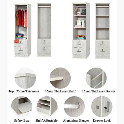 Bendra Open Door Wardrobe - Full Set