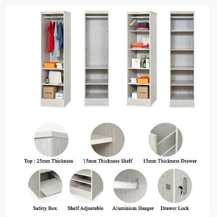 Bendra Open Door Wardrobe - Full Set