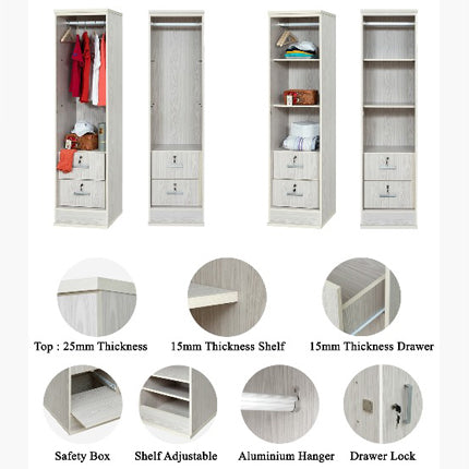 Bendra Open Door Wardrobe - Full Set
