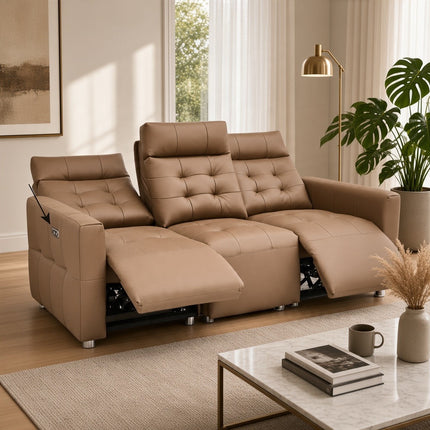 Sleek Electric Recliner Sofa - 3 Seater