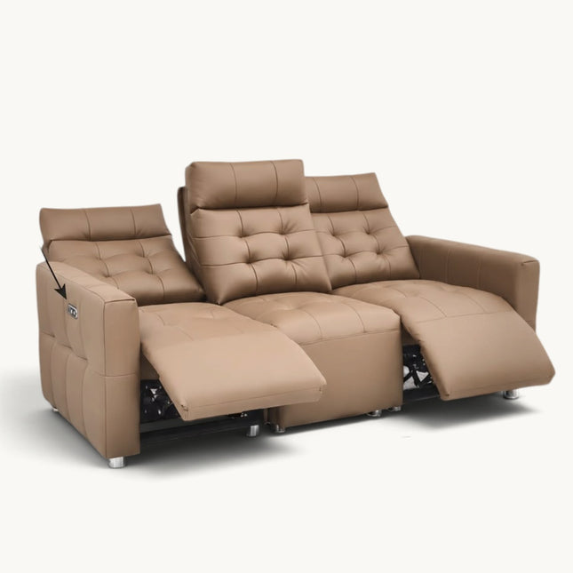 Sleek Electric Recliner Sofa - 3 Seater