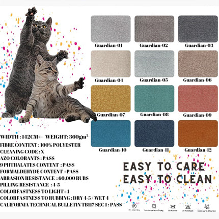 Elancik L-Shape Push Back Sofa – Pet Friendly Fabric