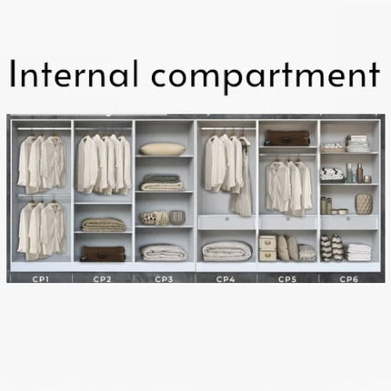 Densa Solid Plywood Sliding Wardrobe – Grey