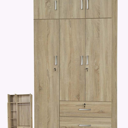Arobin Open Door Wardrobe with Top - 3 Door