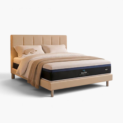 Maxcoil Ice Sleep Snowy Bedframe + Mattress Package