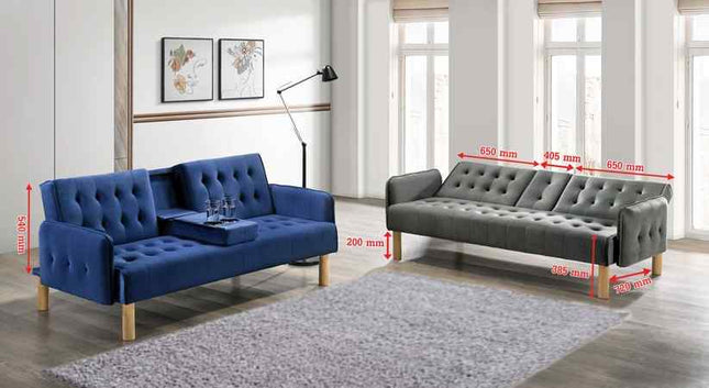 Bombi Sofa Bed – Grey Fabric