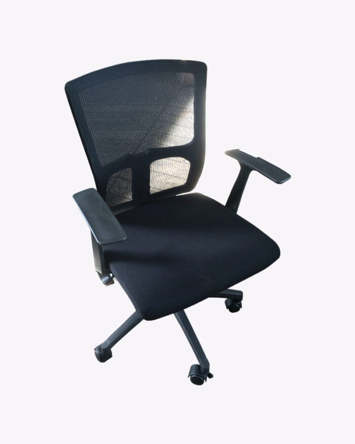 front view black office chair