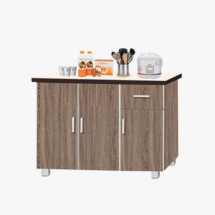 medium modular stand alone wooden kitchen cabinet