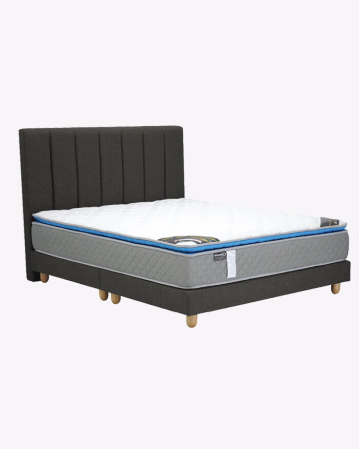 fabric bed frame with matress