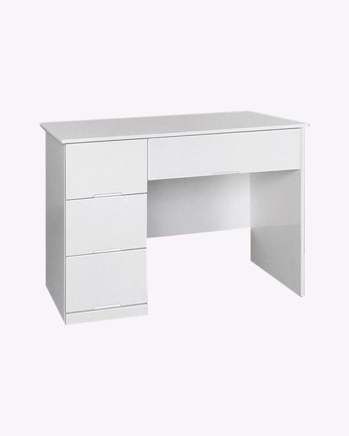 white study table with drawers