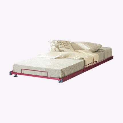 metal bed frame with premium bedding