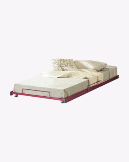 metal bed frame with premium bedding