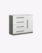 white modular chest of drawers