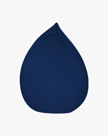 blue polyester bean bag
