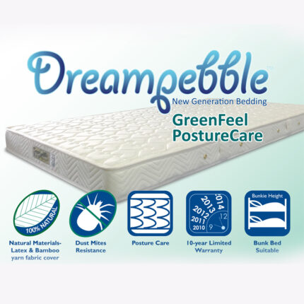 Dreampebble GrennFeel PostureCare mattress specification