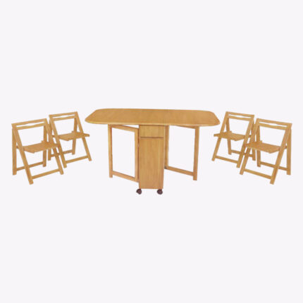 wooden folding dining set