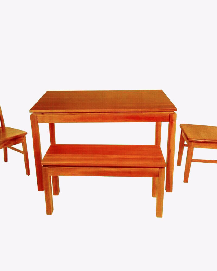 oaked finished wooden dining set