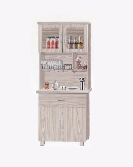 wooden 4-doors and 1 drawer kitchen cabinet