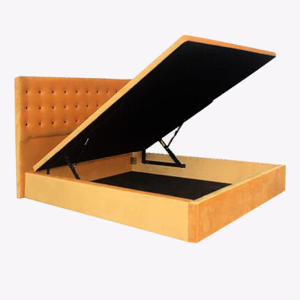 yellow storage bed frame