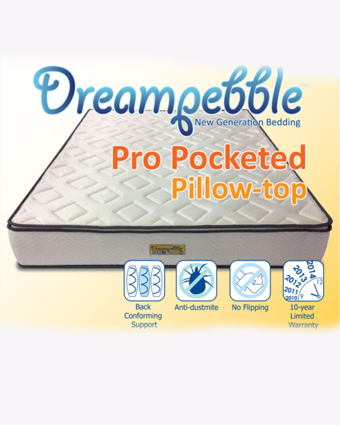 Dreampebble Pro Pocketed Pillow-Top mattress specifications
