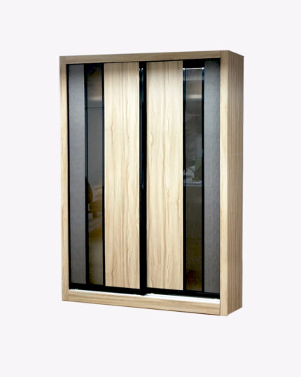 wooden glass sliding door wardrobe