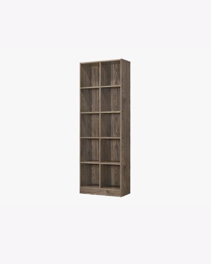 wooden 2 x 5 storage bookcase