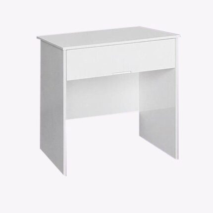 white study table with one drawer