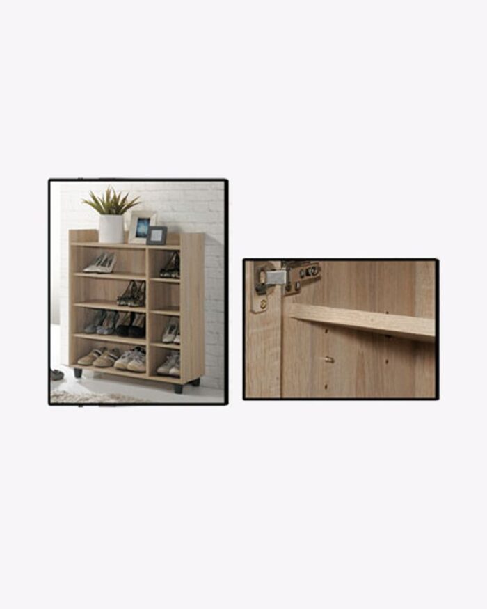 wooden shoe cabinet with concealed cabinet hinges