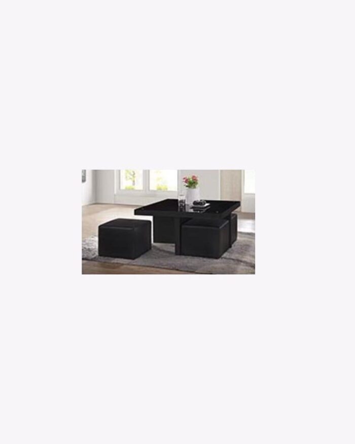 black cube ottoman coffee table with seats
