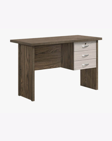 natural wooden study table with 3 drawers