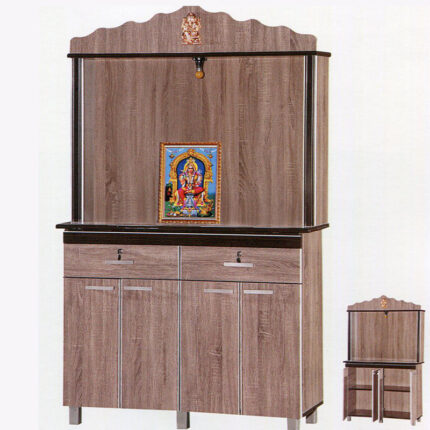 wooden 4 doors and 2 drawers altar