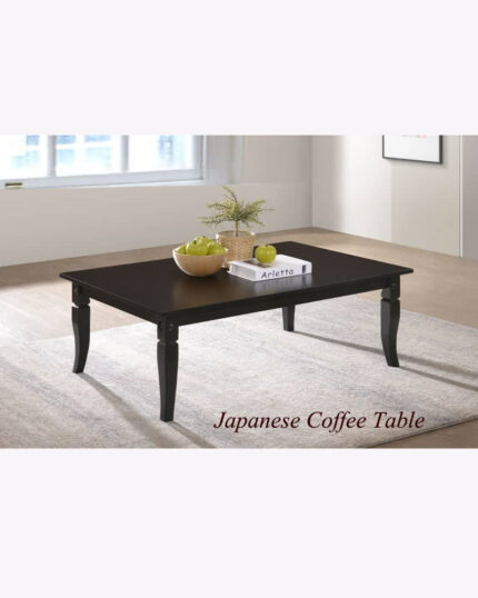wooden black japanese coffee table