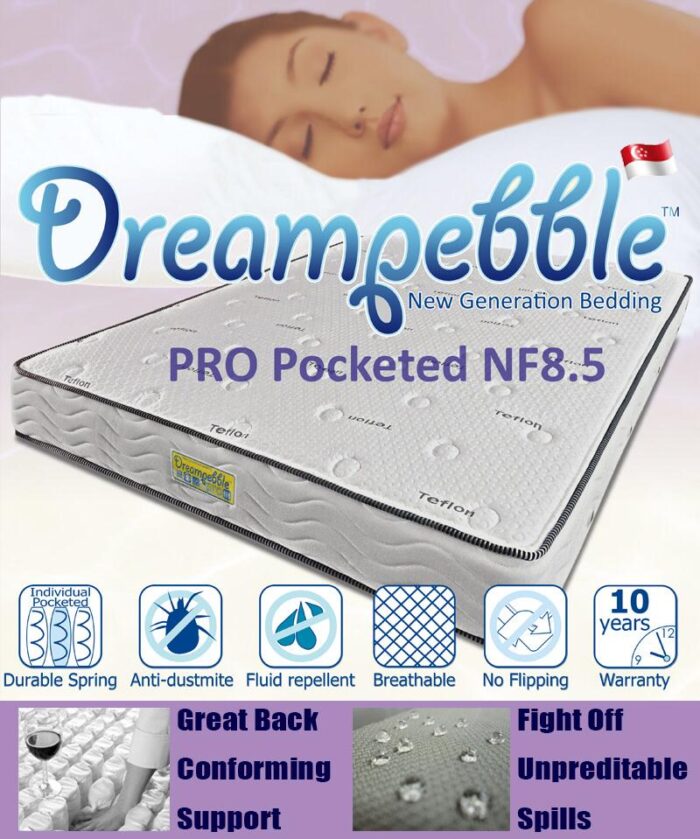 Dreampebble pro pocketed NF8.5 spring mattress