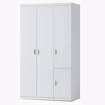 tall white wooden 4 door wardrobe