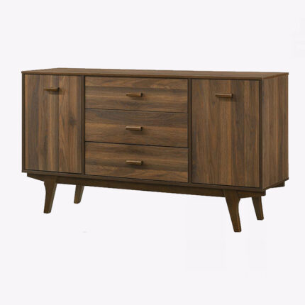 wooden sideboard stand alone 2 doors 3 drawers storage