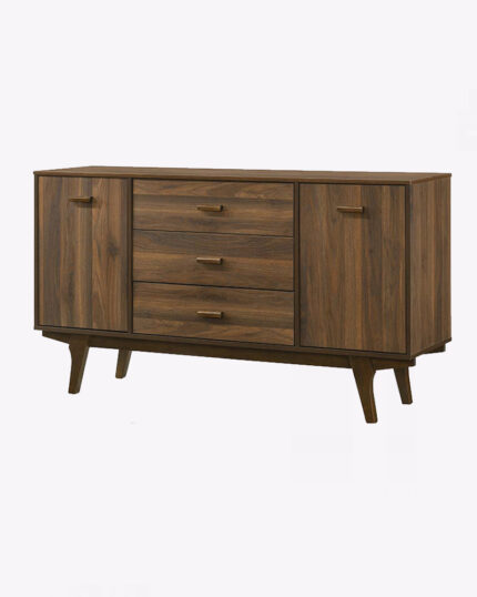 wooden sideboard stand alone 2 doors 3 drawers storage