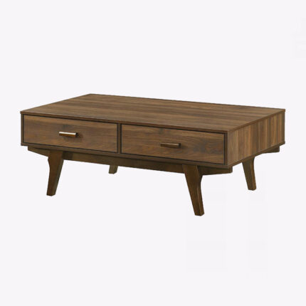 wooden stand alone 2 drawers coffee centre table