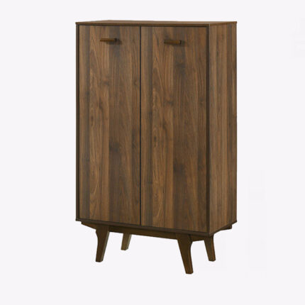 close wooden brown shoe cabinet