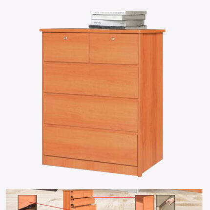 light brown wooden drawer