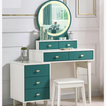 7 drawers vanity mirror